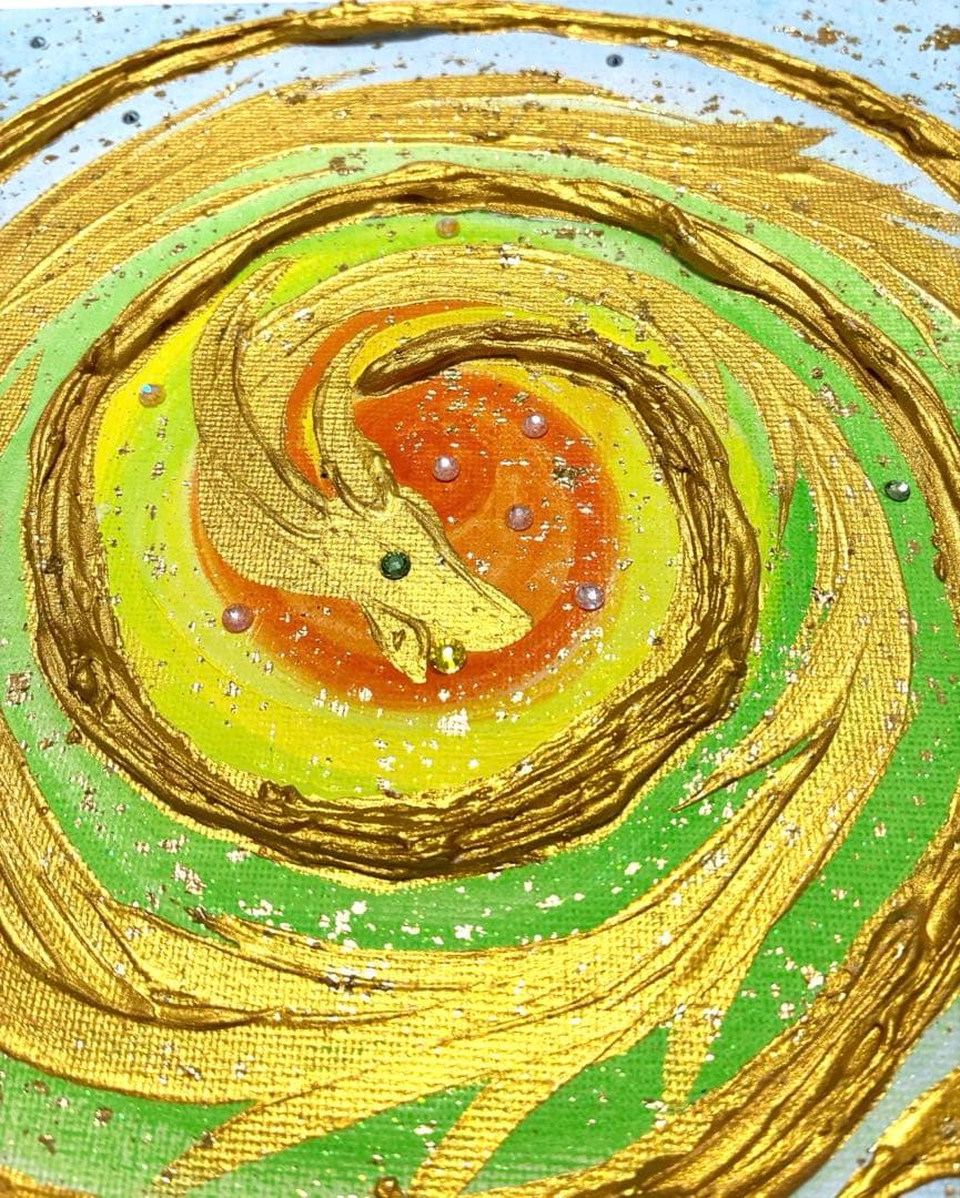 開運絵画　龍神様　鳳凰　妖精　龍樹　龍神様の眼