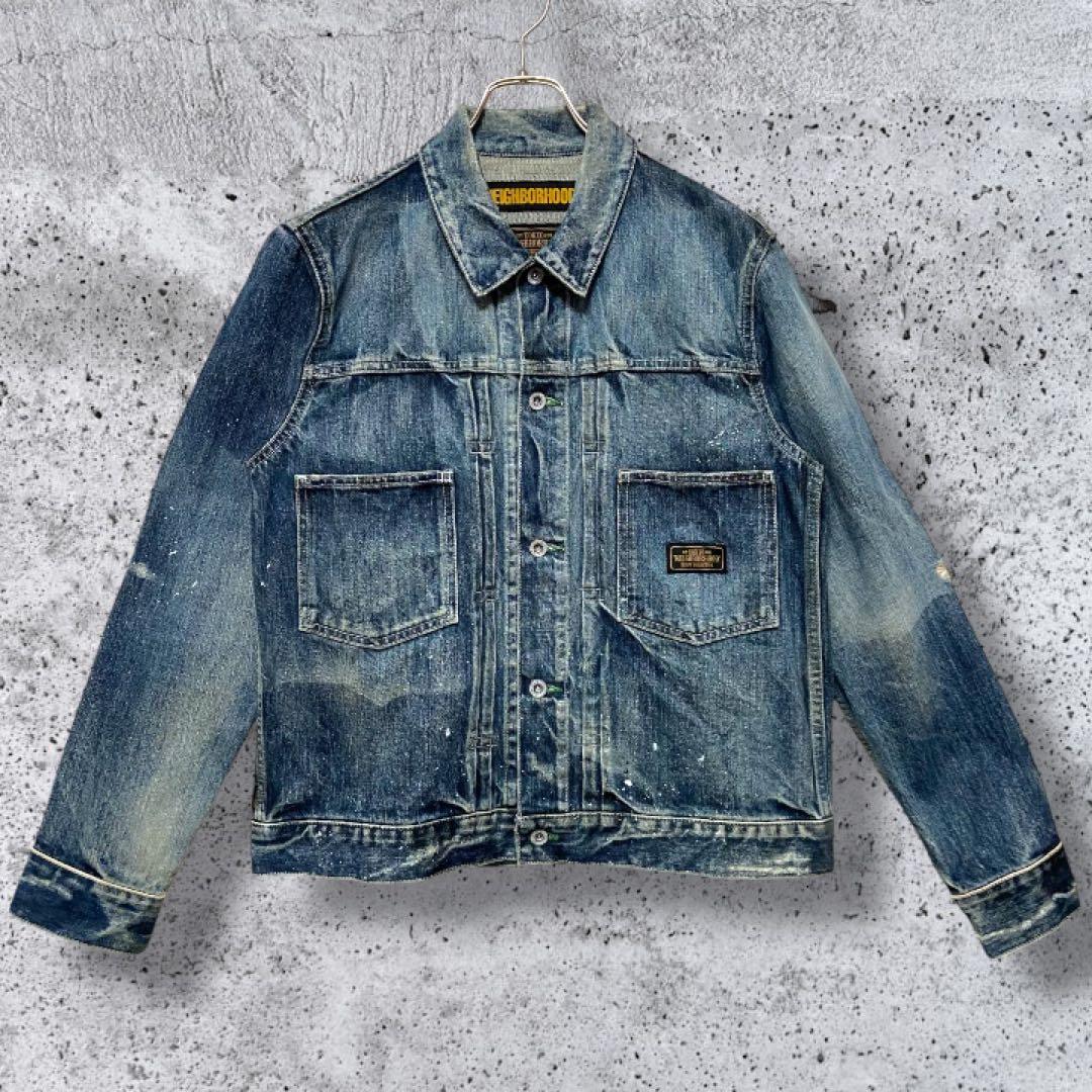 【美品・ヴィンテージ加工】ネイバーフッド デニムジャケット インディゴ M 長瀬