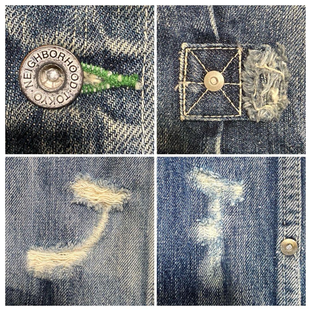【美品・ヴィンテージ加工】ネイバーフッド デニムジャケット インディゴ M 長瀬