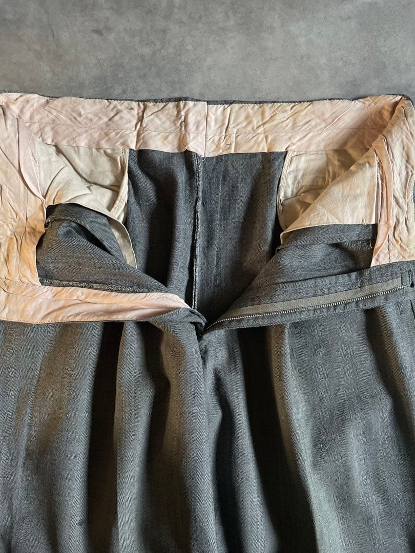 ニ*チ様 50s ウール HBT ワイドスラックス