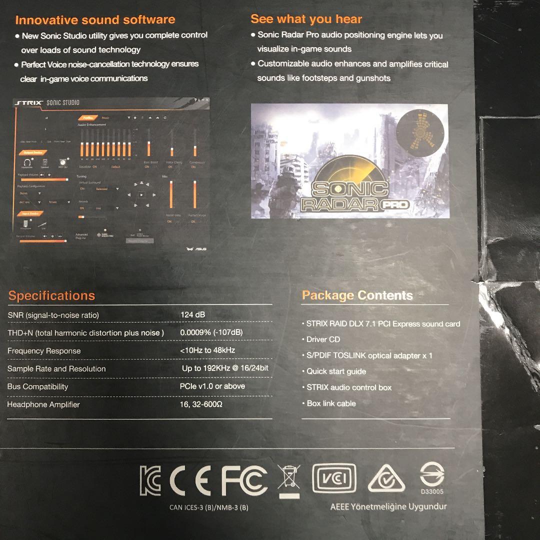 ASUS STRIX RAID DLX ゲーミングサウンドカード