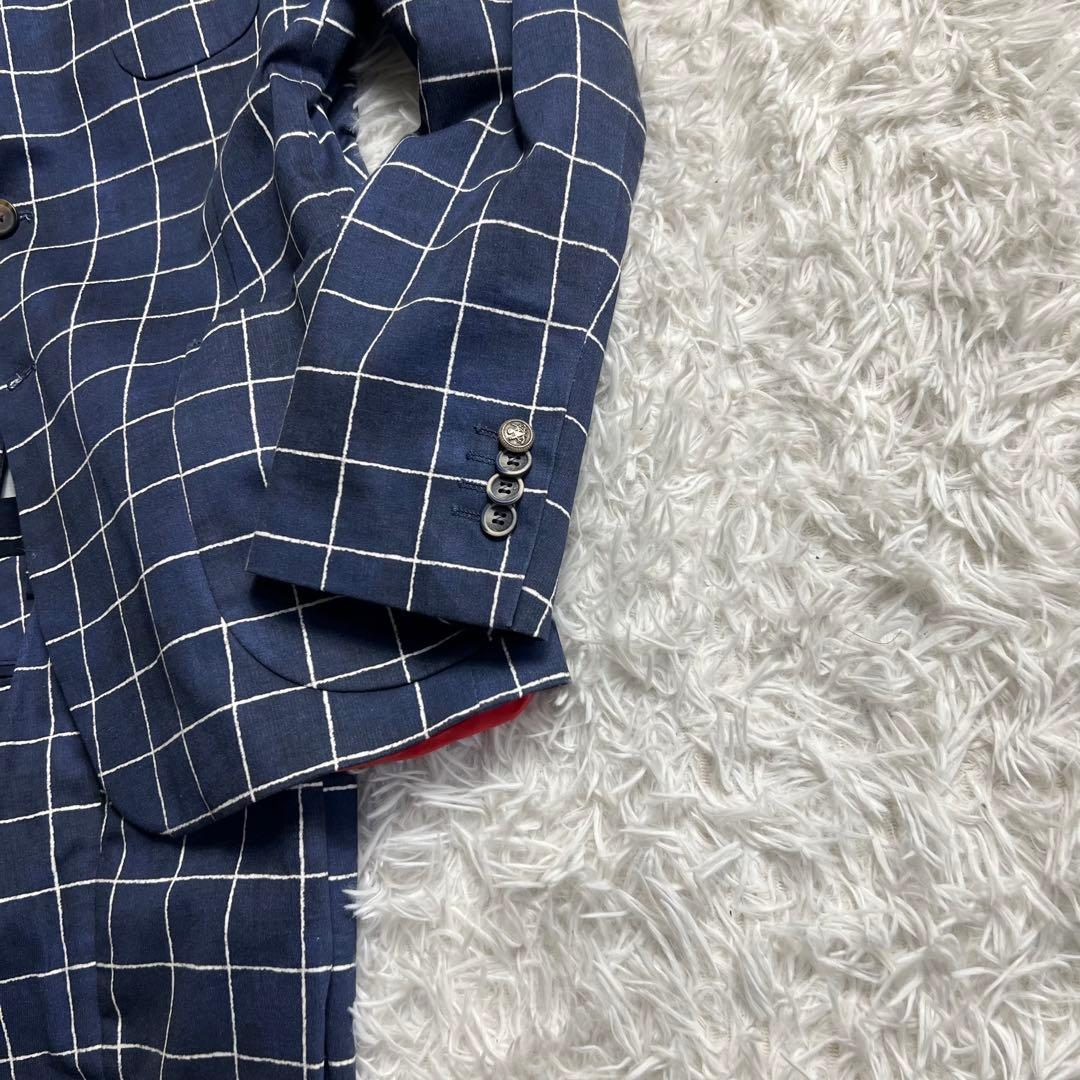 KARL MOMMOO カールモンモー　イタリア高級スーツ　セットアップ　裏地赤