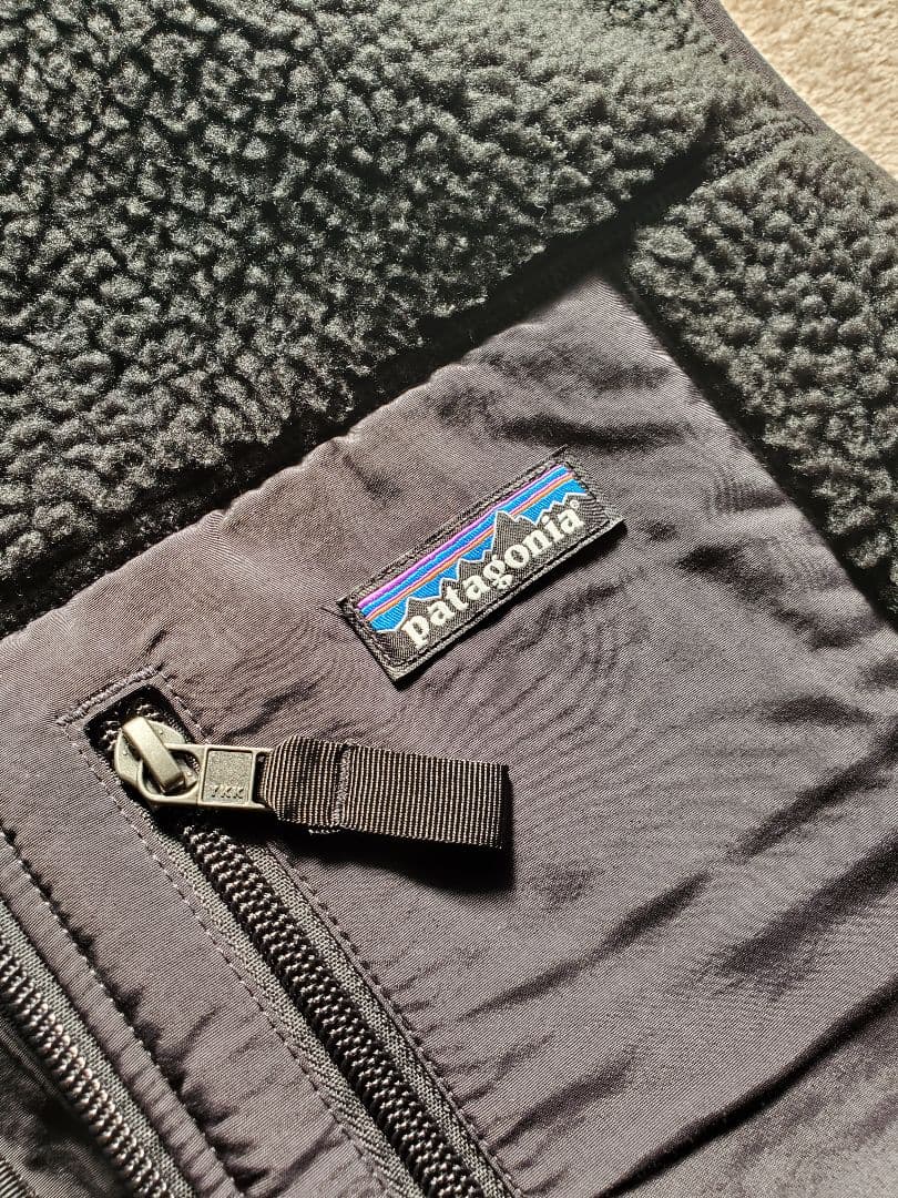 19年 メンズL パタゴニア ベスト　フリース　レトロX 黒　ブラック