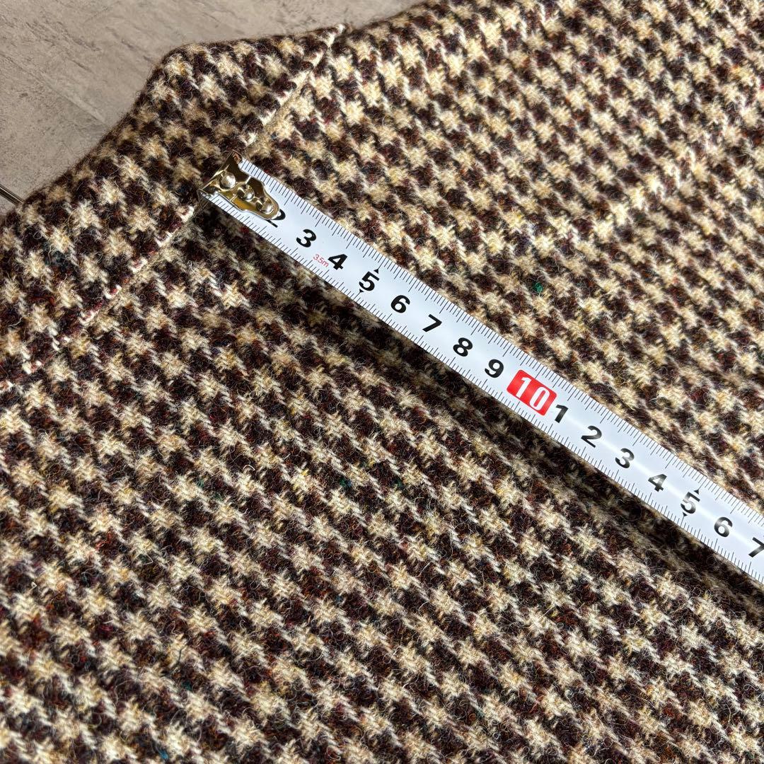 80s 英国製生地 ハリスツイード 千鳥格子 テーラードジャケット　日本仕立て