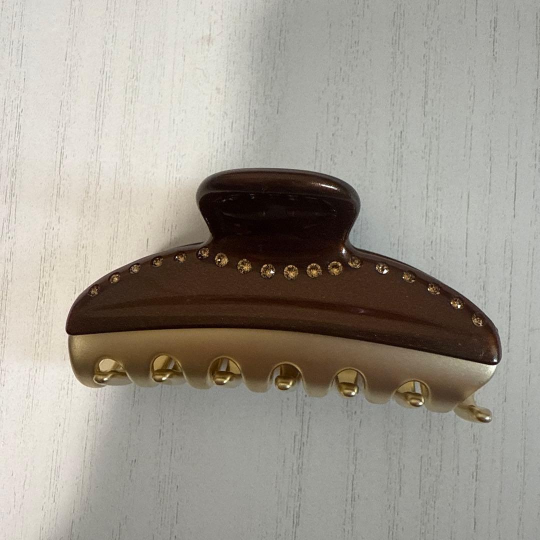 【試着のみ】アレクサンドルドゥパリ　ヘアクリップ　M ブラウン