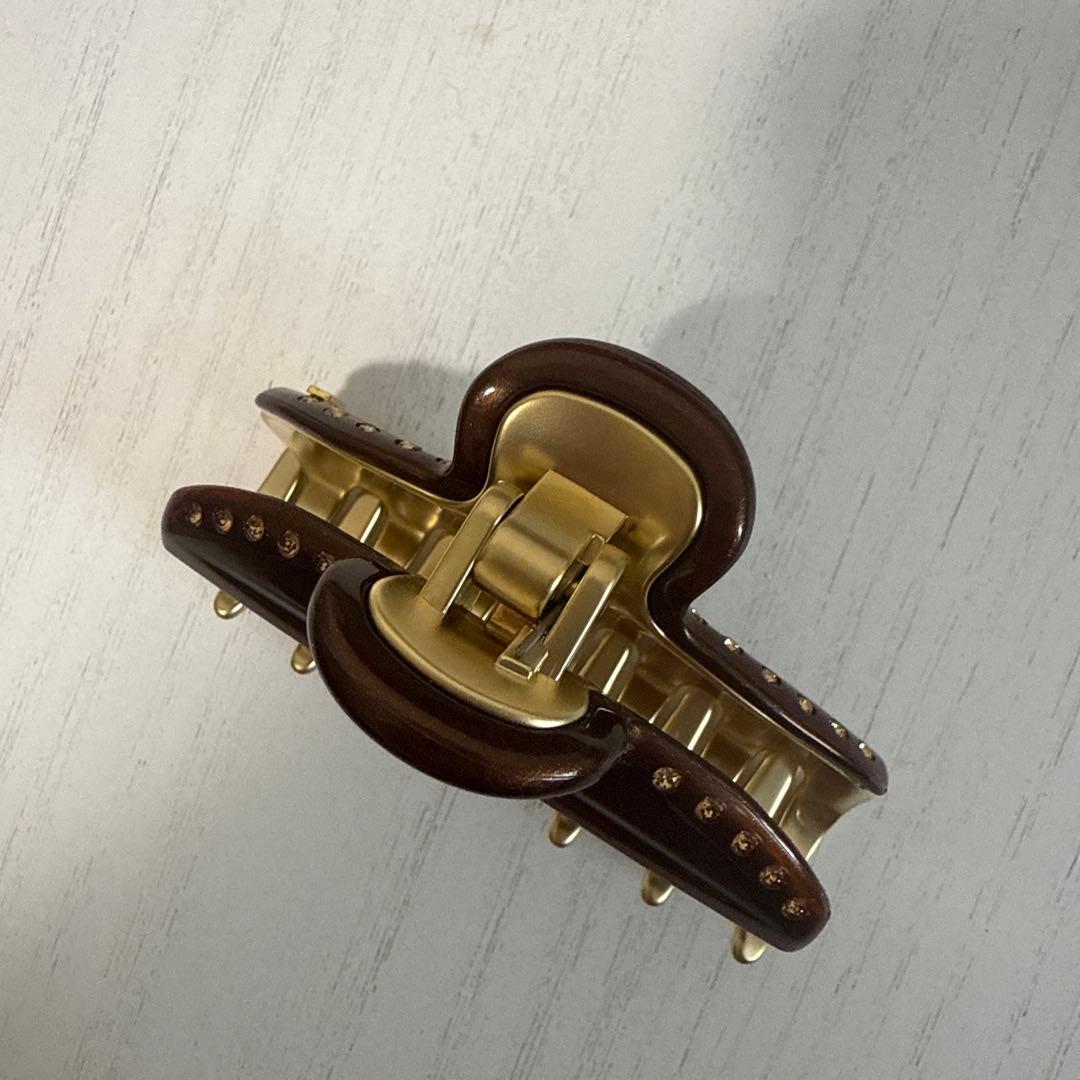 【試着のみ】アレクサンドルドゥパリ　ヘアクリップ　M ブラウン