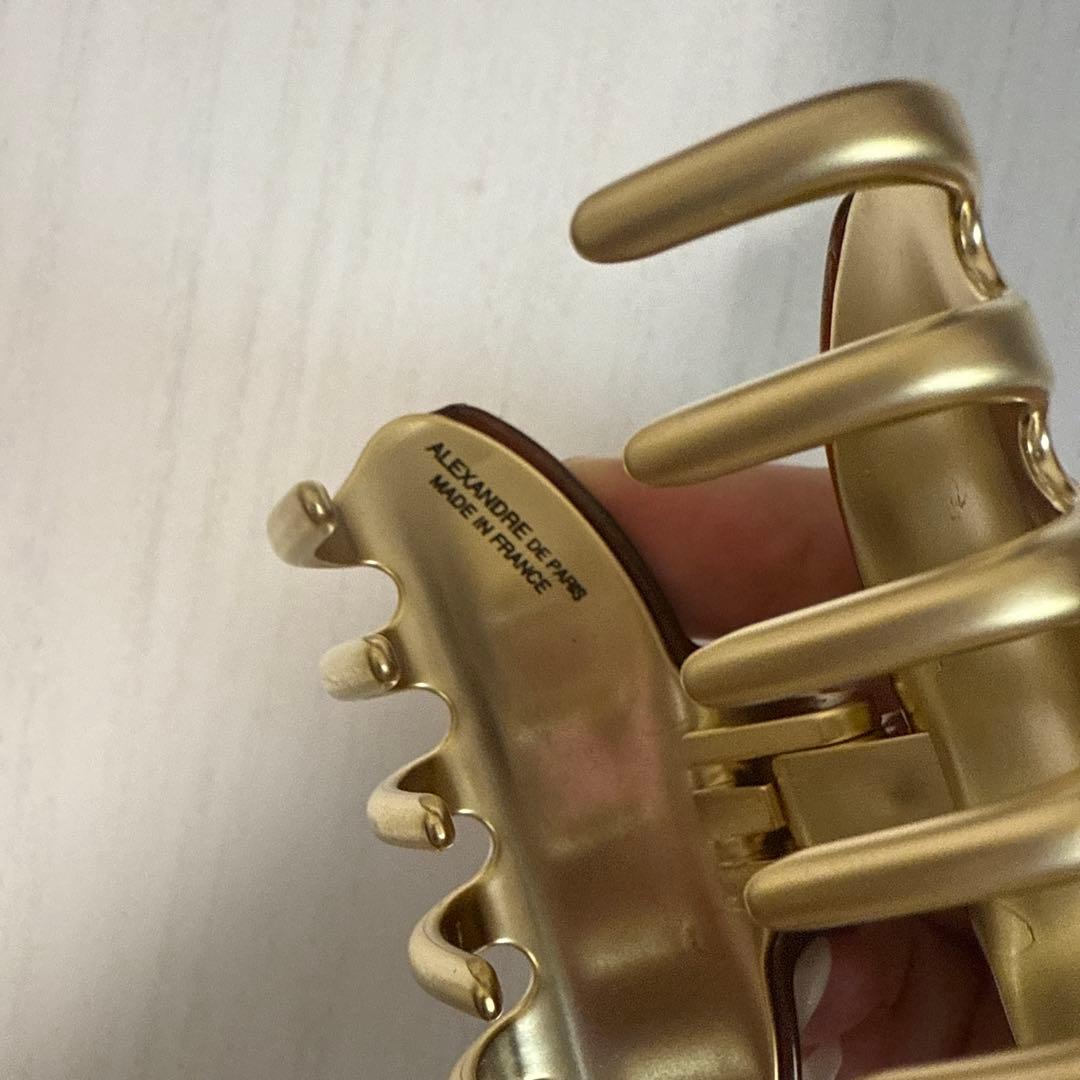 【試着のみ】アレクサンドルドゥパリ　ヘアクリップ　M ブラウン