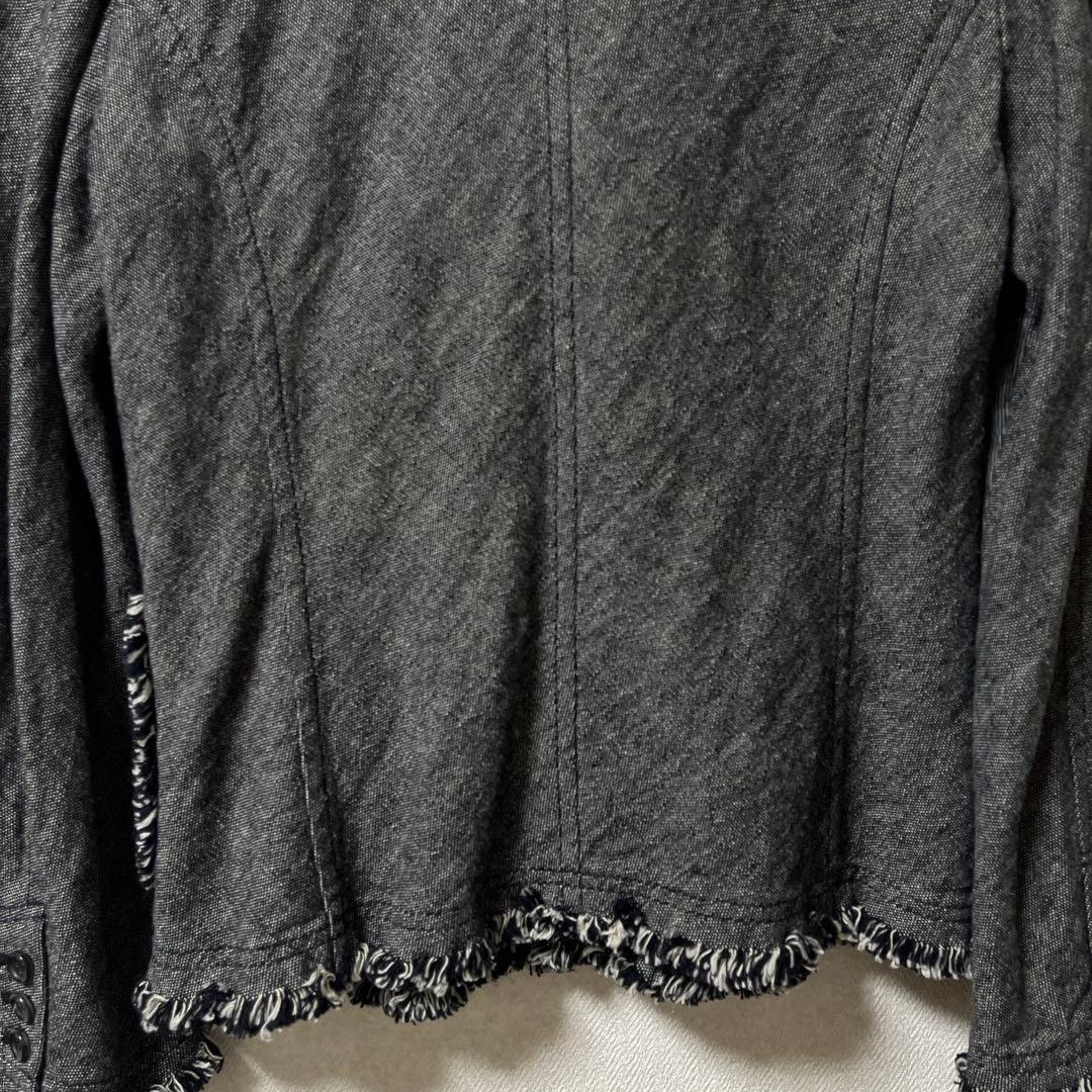 トリココムデギャルソン　フリンジジャケット　グレー　M コムデギャルソン
