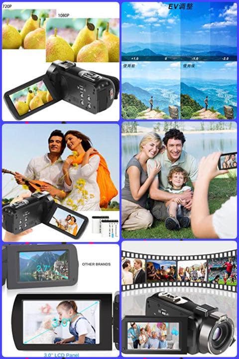 動画配信初心者に最適❣充電しながら撮影OK＆カメラライト内蔵♪❤ビデオカメラ