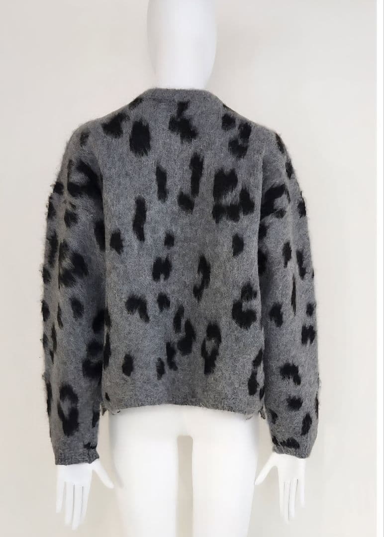 Boutique Ordinary 完売チーターニットカーデgray約６０%引き