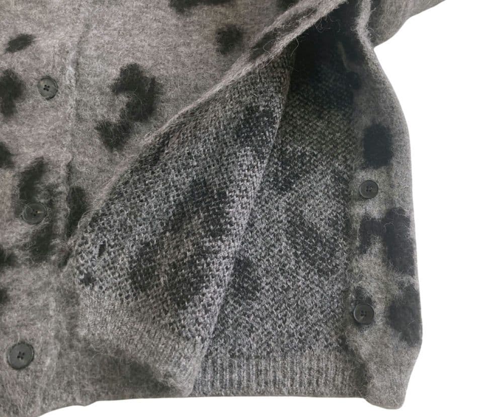 Boutique Ordinary 完売チーターニットカーデgray約６０%引き