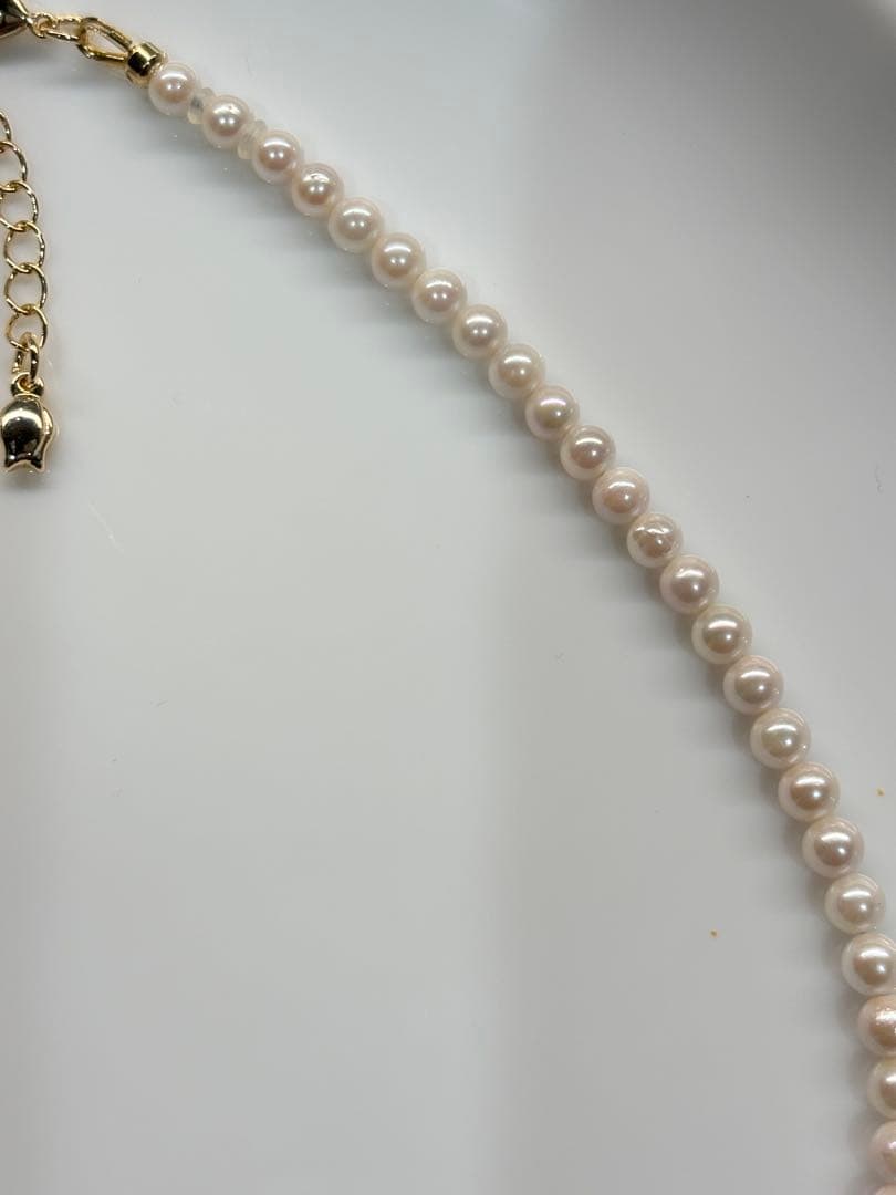 あこや真珠 ベビーパールネックレス ホワイトピンク 4.0〜4.5mm14KGF