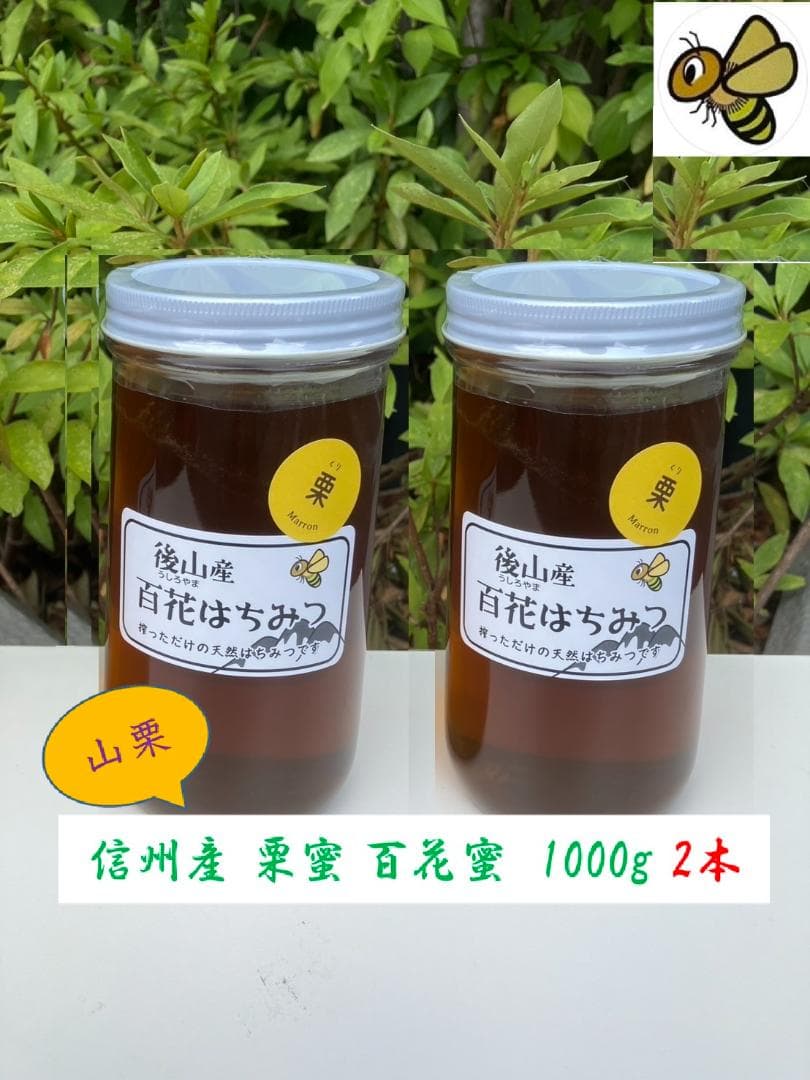 【ライラックさま専用】 国産蜂蜜 1000g 4本 栗蜜 百花蜜 はちみつ