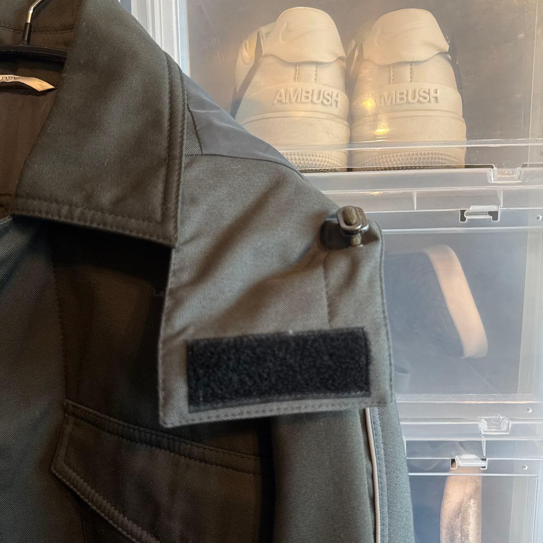 【美品】VALENTINO ミリタリージャケット グレー カーキ アウター