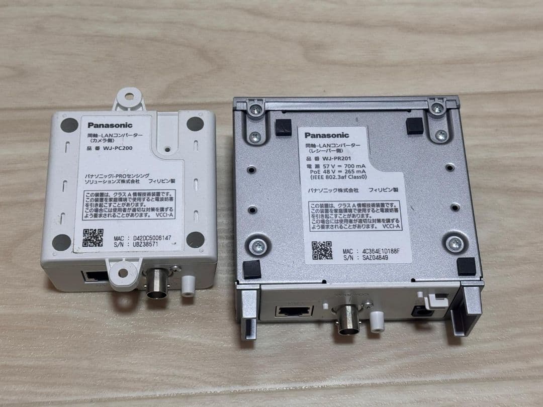 Panasonic WJ-PR201、WJ-PC200 コンバーター動作確認済み