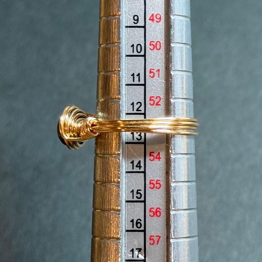 WR518G 天然石 パワーストーン ワイヤーリング カイヤナイト オーバル