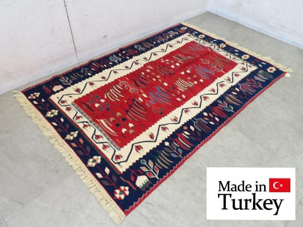 デッドストック■キリム■トルコ製■絨毯■ウール■手織り■平織り■オールドキリム