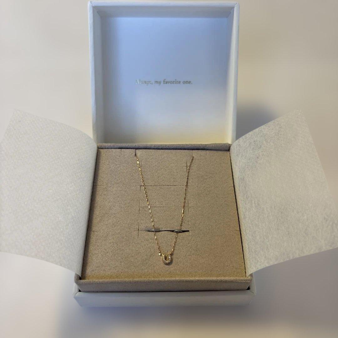 ゆ*き様 ete K10MPG ダイヤモンド ホースシュー ネックレス　ピンクゴ