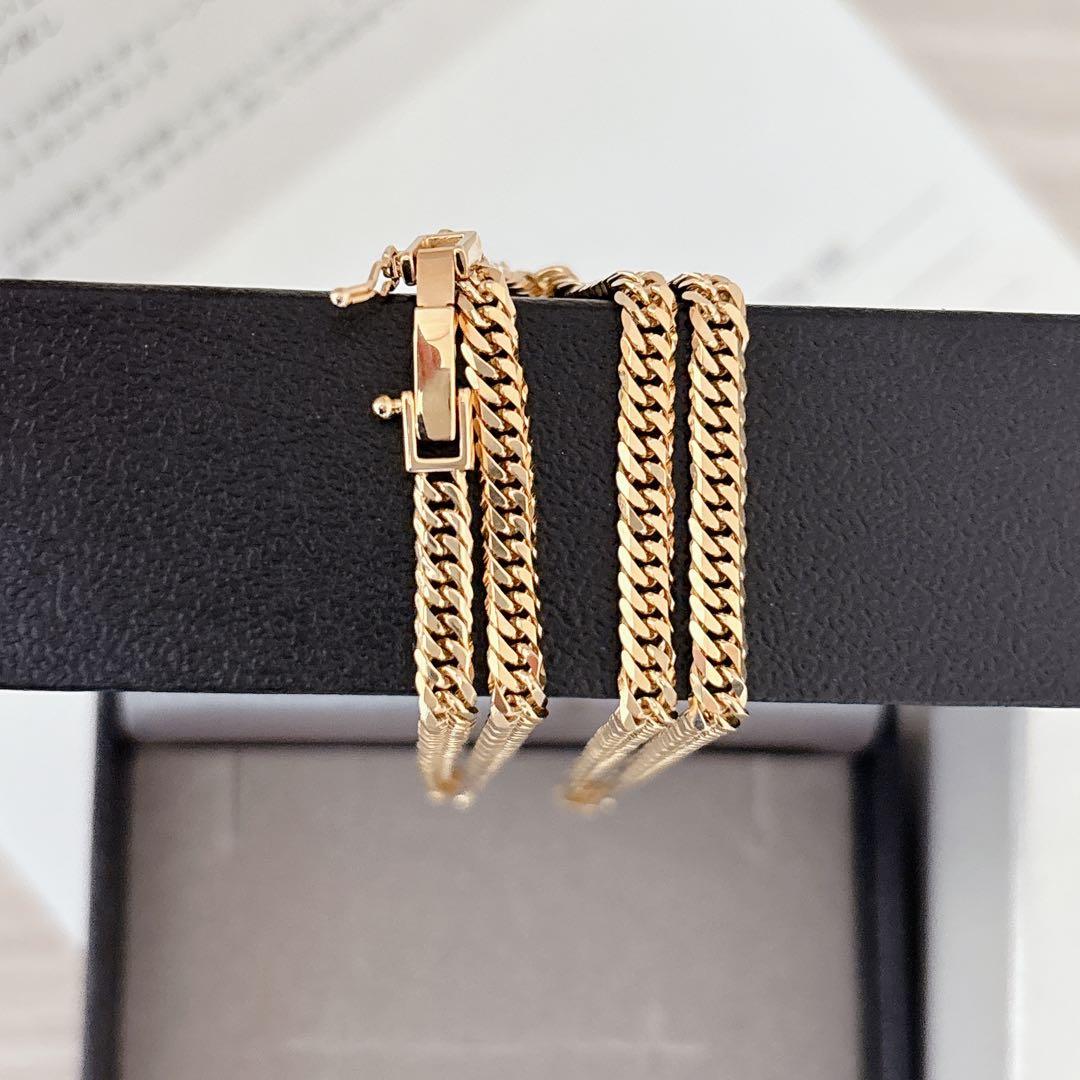 即決価格　ジュエリーツツミ　K18喜平ネックレス　Ｗ6面18.5g 地金変動価格