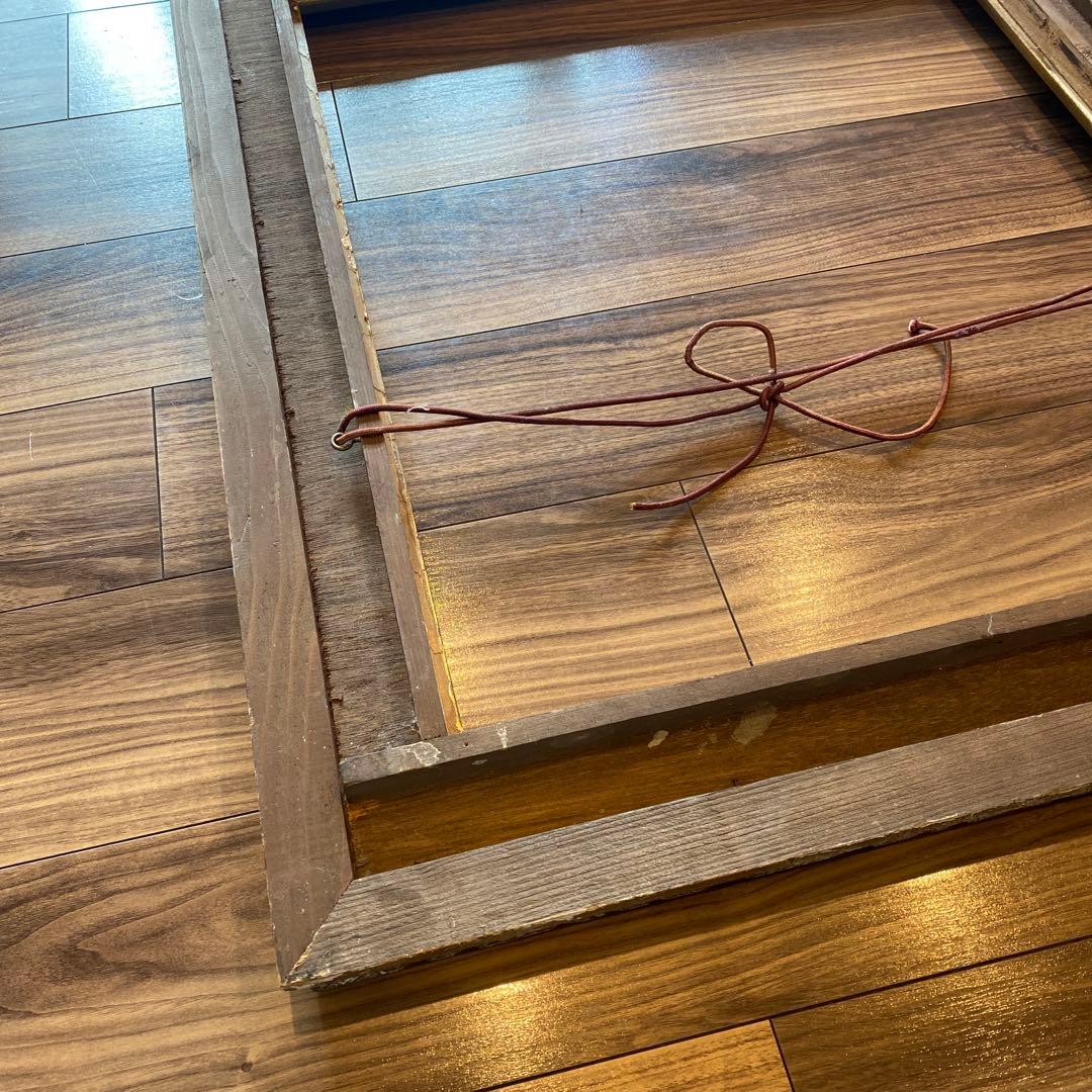 大型木製額縁　アンティーク　フレーム