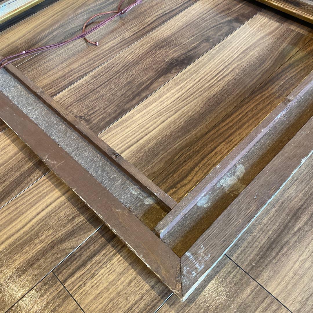 大型木製額縁　アンティーク　フレーム