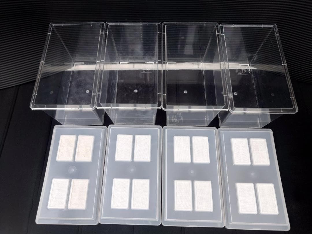 【大輔】飼育ケース　コバエシャッター大４個　中４個　他２個　交換フィルター