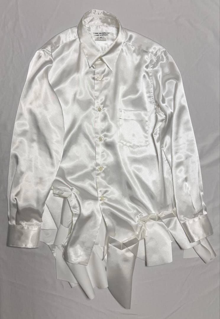 【25SS】コムデギャルソンコムデギャルソン 変形シャツ ホワイト 白 Mサイズ