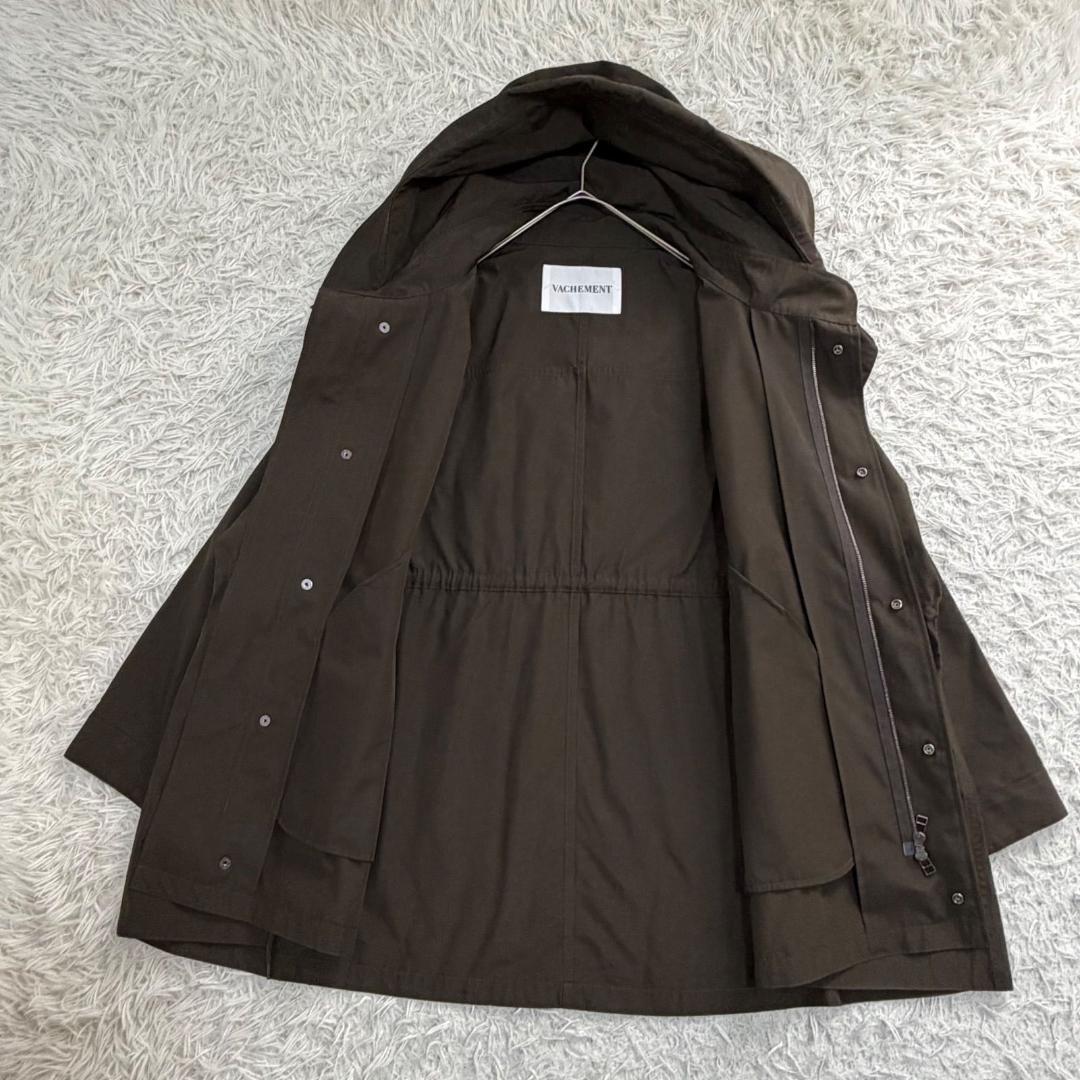 17056✨美品✨ヴァシュモン 撥水加工 ドローストリング モッズコート