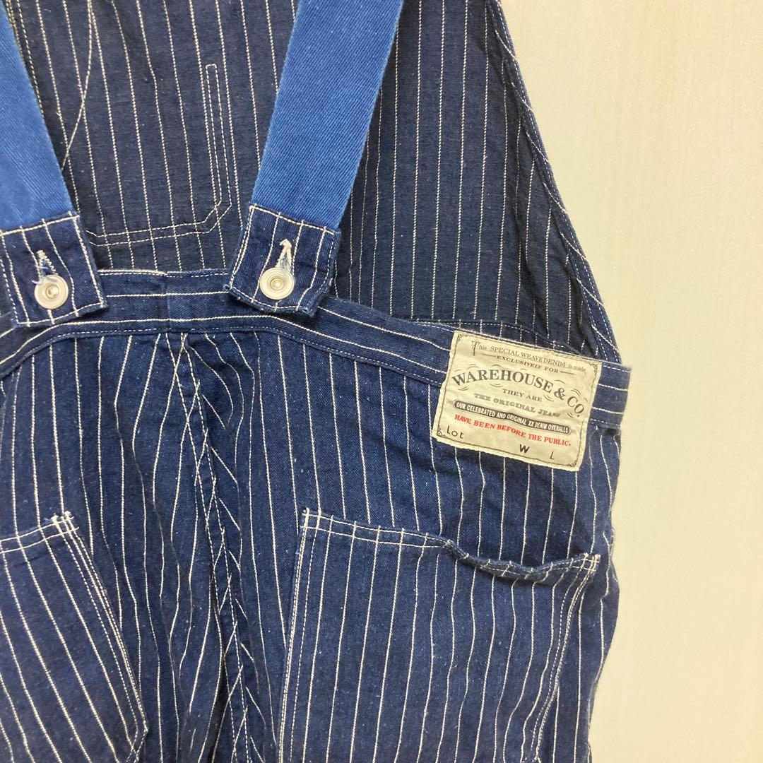 WAREHOUSE ウエアハウス　オーバーオール　LOT1093 ストライプ