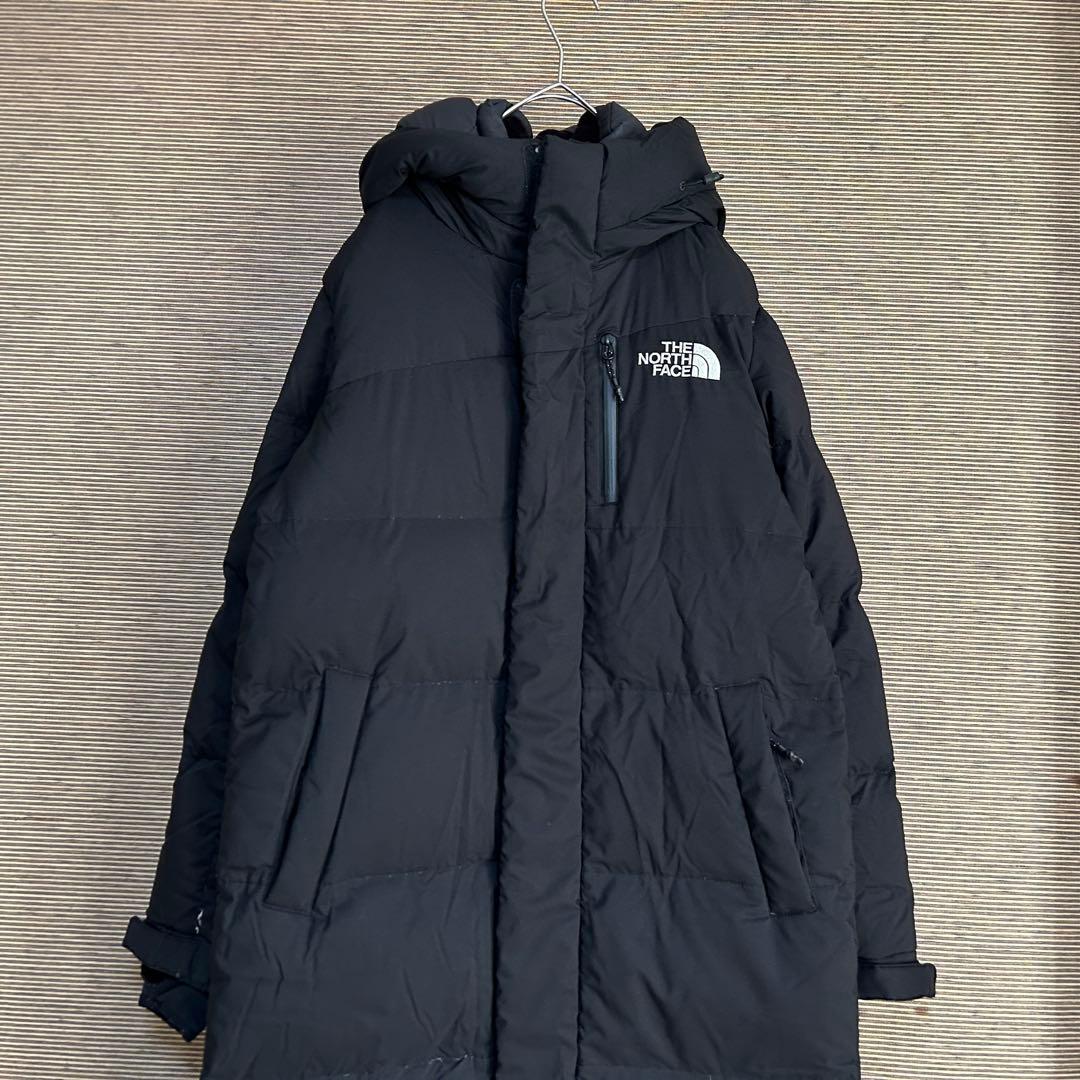 【ノースフェイス】ロングダウンコート　ベンチコート　XSブラック黒　刺繍　F5