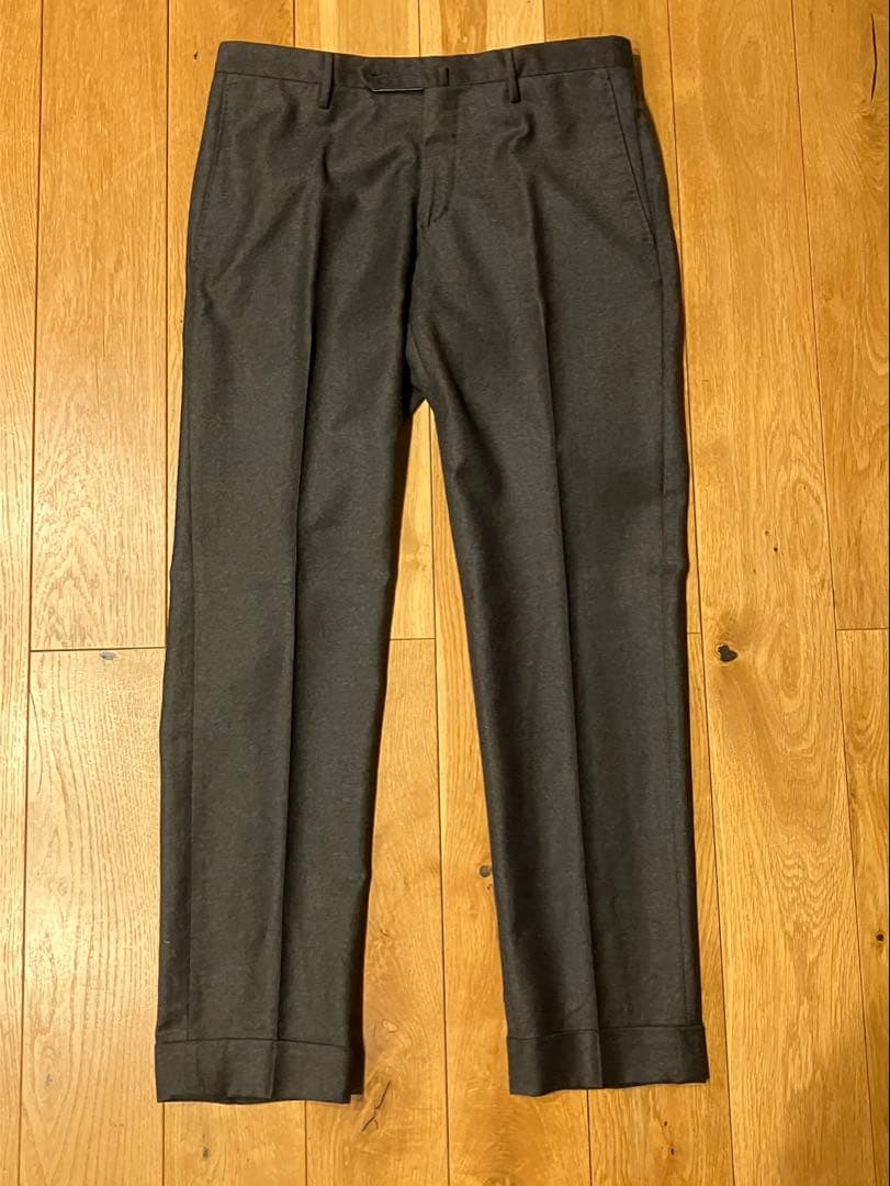 超美品！INCOTEX 1NT035 S100's SLIMFITウールパンツ②