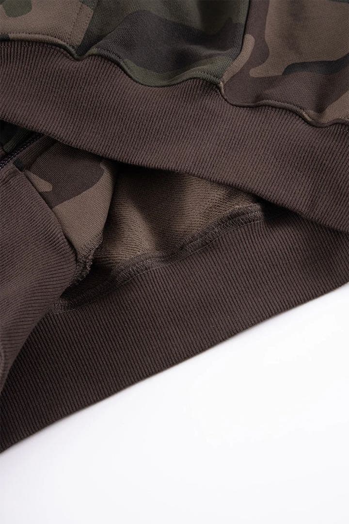 迷彩柄ファー付きジップアップパーカー　サプライヤー　パーカー　メンズ　レディース