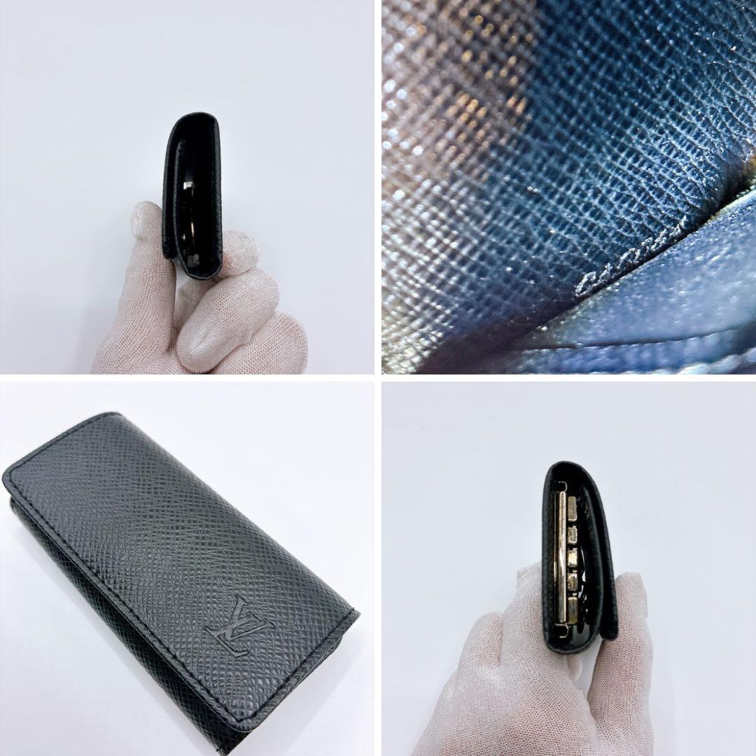 【美品】LOUIS VUITTON ルイヴィトン タイガ キーケース 4連 黒