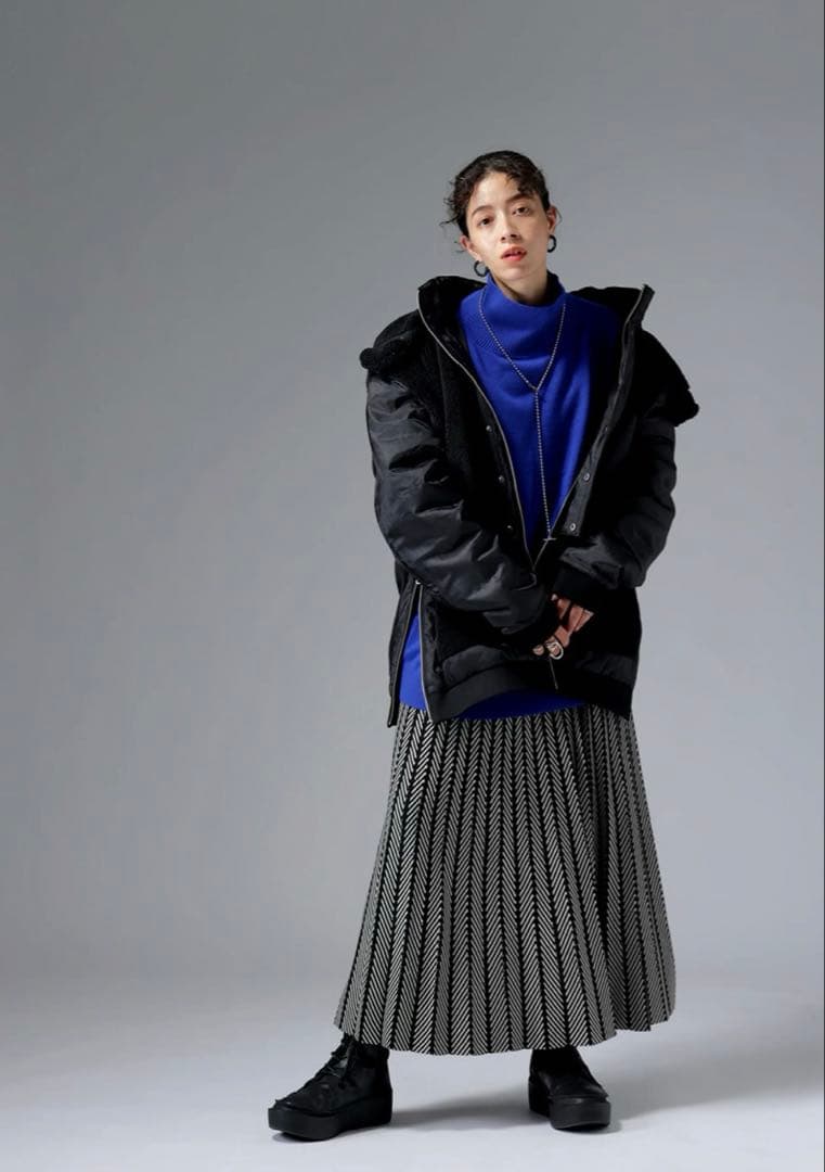 【試着のみ】定価16,500円antiquaアンティカ 2wayボアアウター黒