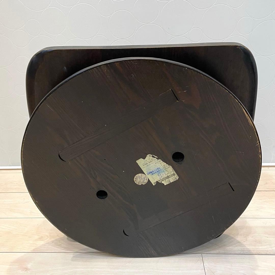 【良品】木下家具 回転式 座椅子 和モダン 2脚セット 天然タモ材 スツール