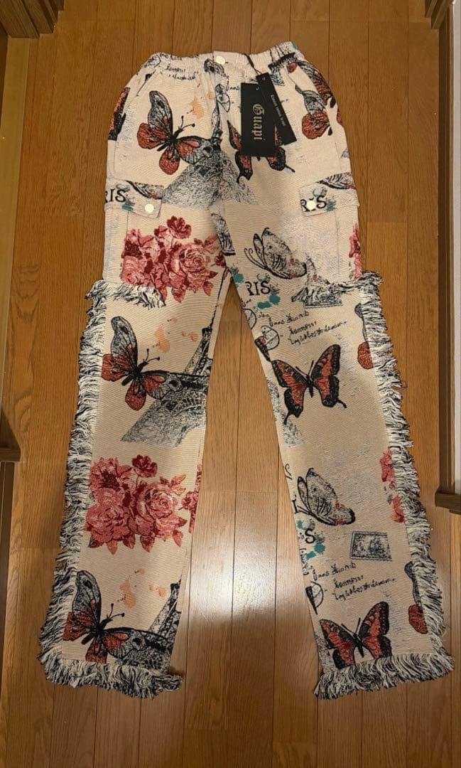 【希少】GUAPI Limited Drop 総柄 フリンジ カーゴパンツ