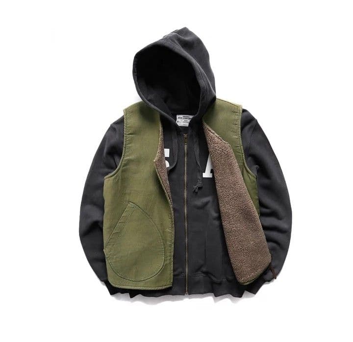 N-1 デッキベスト　カーキ　４０　ミリタリーベスト　アメカジ バイク