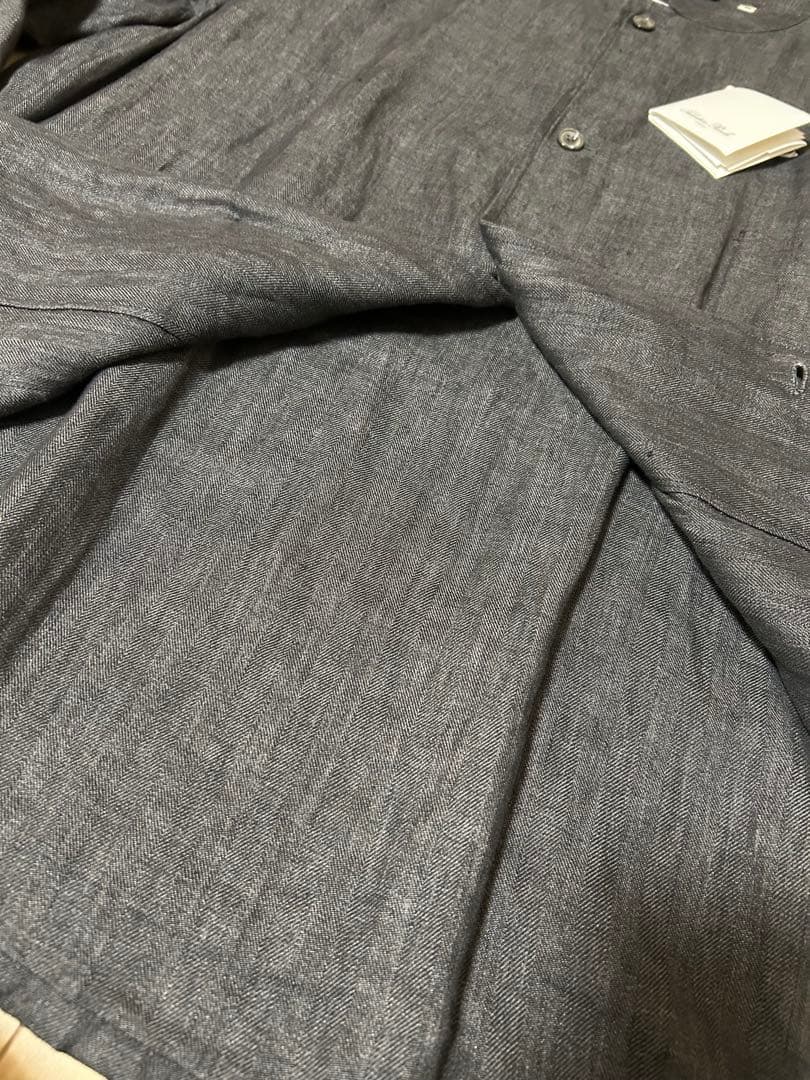 COMOLI サルバトーレピッコロ リネンスタンドカラージャケット 46