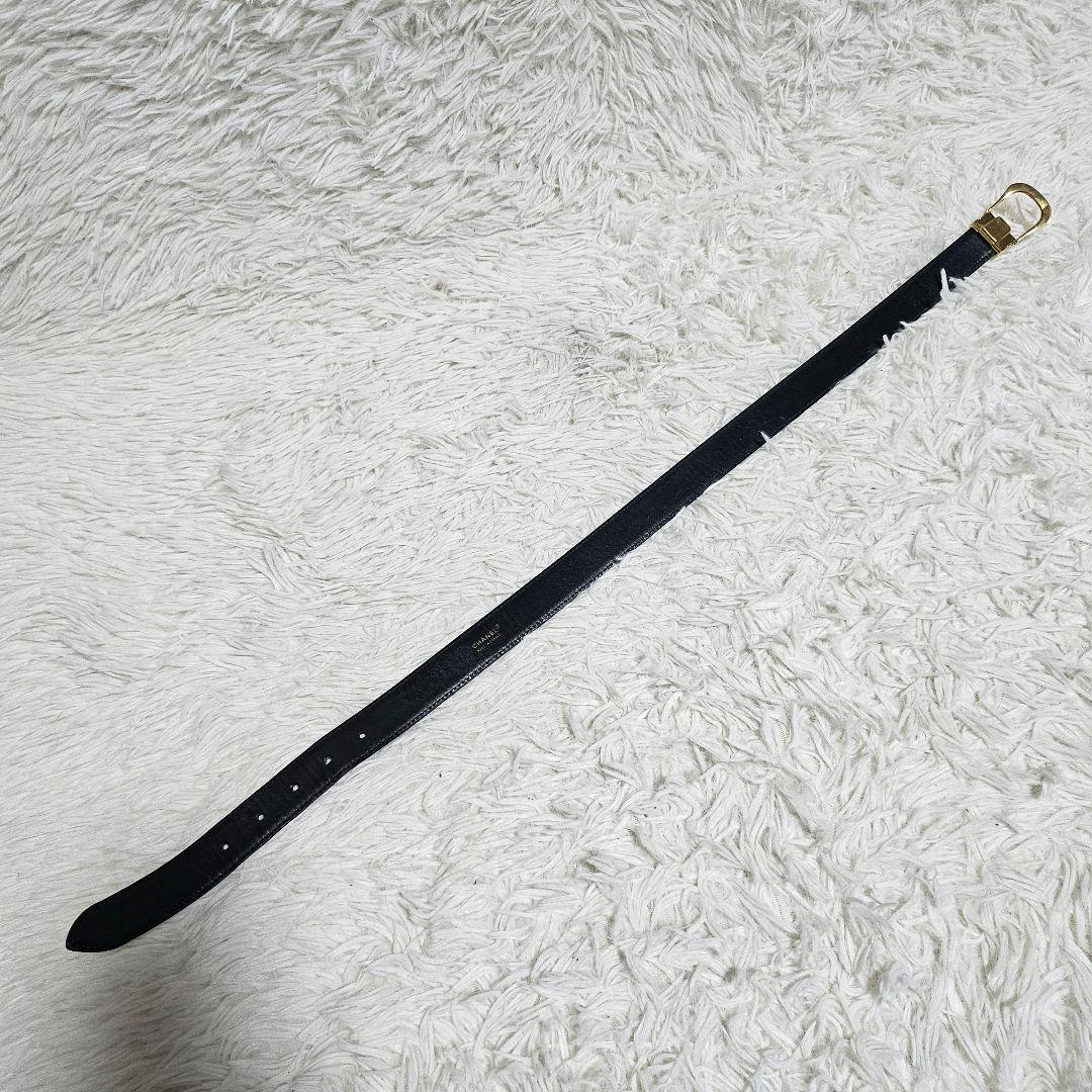 美品 CHANEL シャネル ベルト ゴールドバッグル フランス製