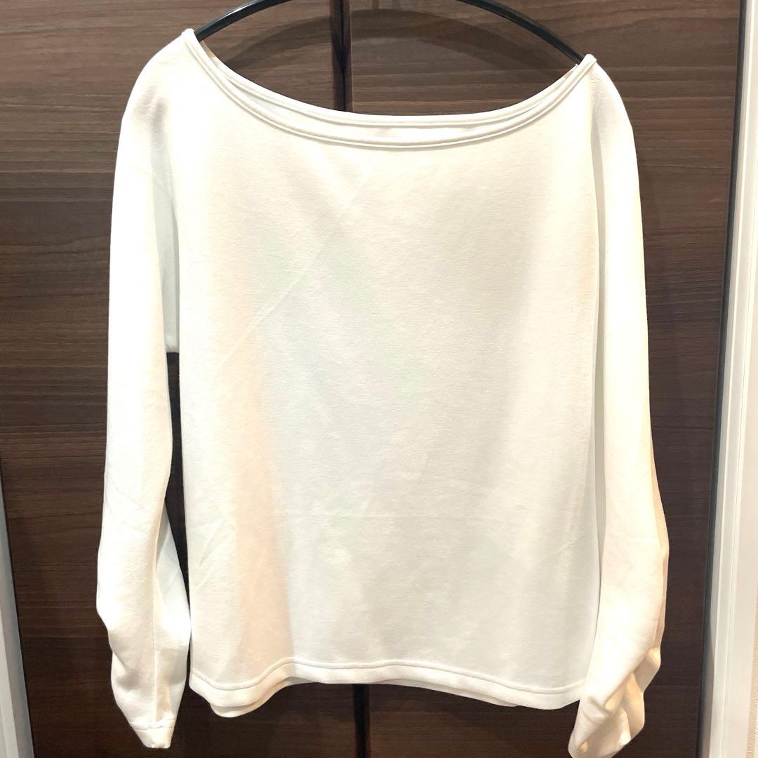 UnieヘルシーネックロングTシャツMホワイト&グレー2枚セット