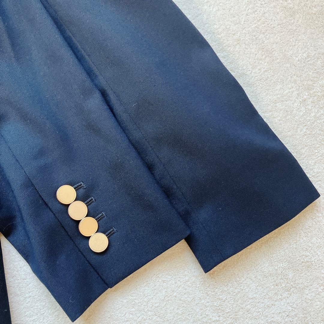 23区 ウールストレッチギャバダブル前ジャケット38 ネイビー 21AW