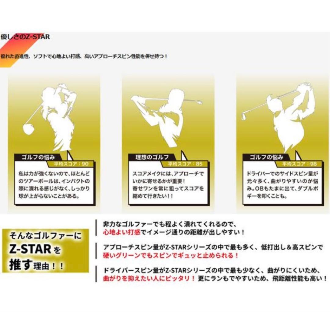 【新品】スリクソン Z-STAR ゴルフボール 2025 ホワイト 2ダース