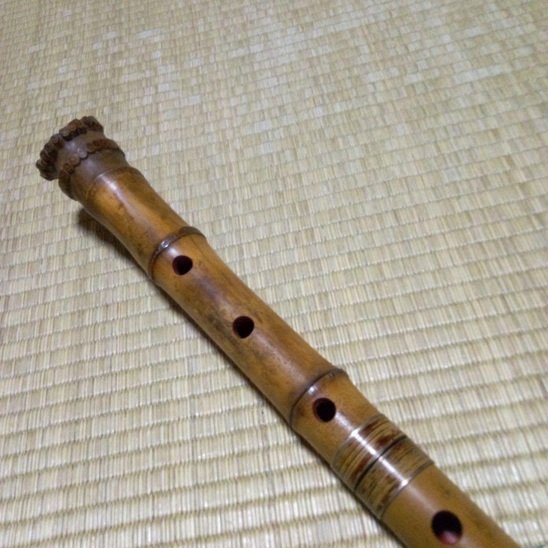尺八 竹鳳 銘2箇所入り 全長56cm