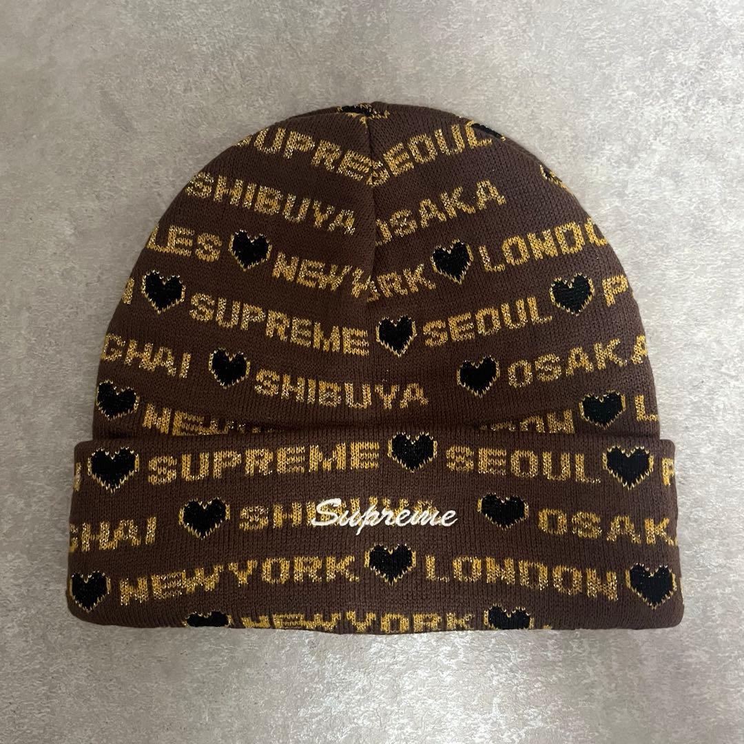 【値下げ‼️】supreme シュプリーム　ハート ビーニー　ニット帽