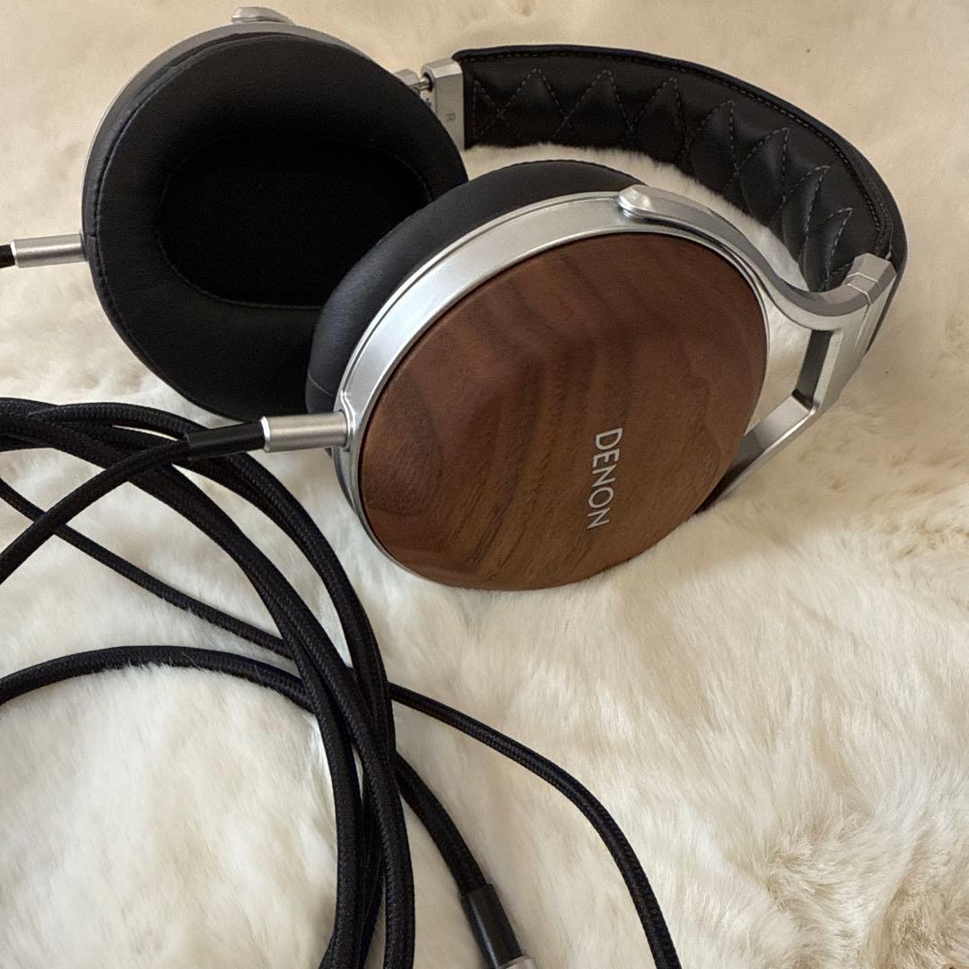 DENON 有線ヘッドホン ウッドデザイン