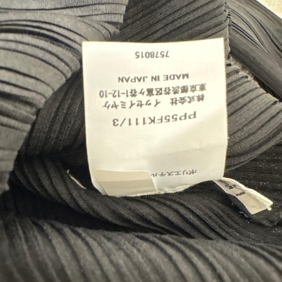 美品 イッセイミヤケ　プリーツ・プリーズ 黒 長袖カットソー