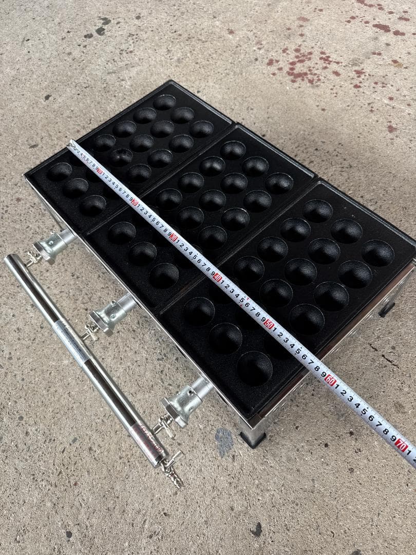 新品　業務用　たこ焼器　3連　大玉　18穴　プロパンガス　イベント　屋台⑴