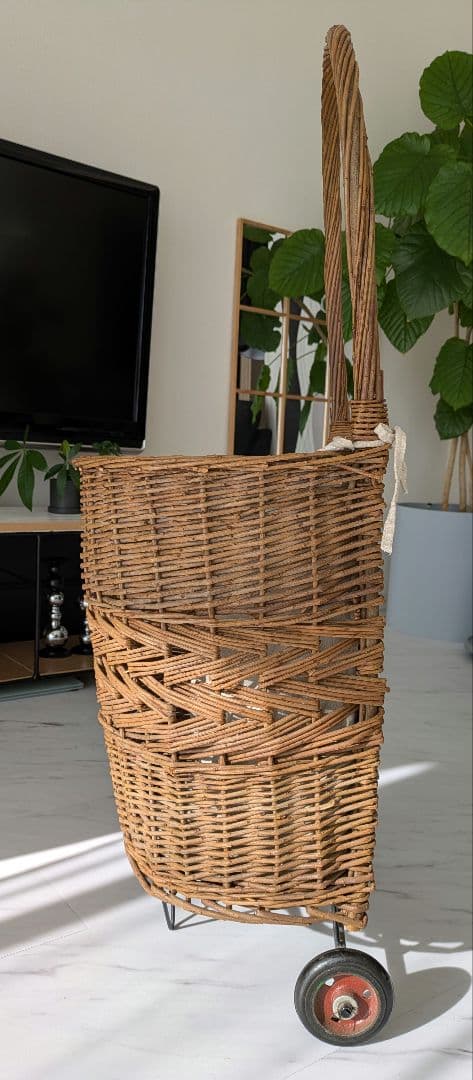 ☆アンティーク風ショッピングカート　バスケットカート/キャリー/かご