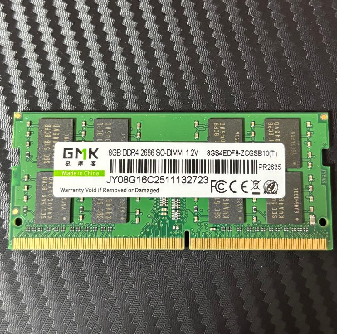 【最終価格】GMK 8GB DDR4 ノートPC用メモリ 2枚組