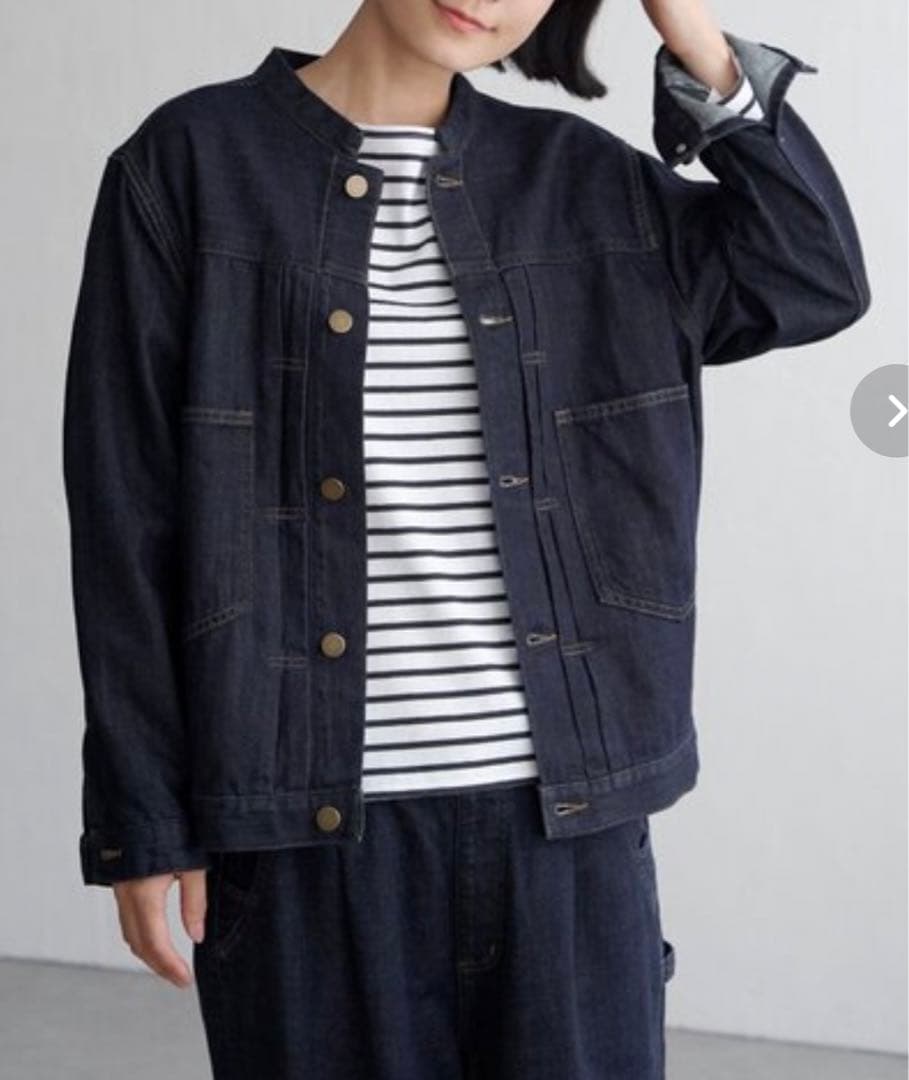 セットアップ LBC ノーカラーGジャン ゆるテーパードデニム M タグ付